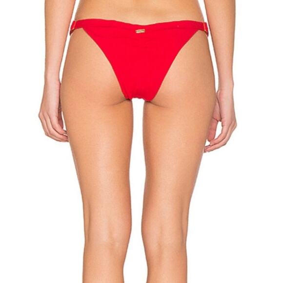 Revolve Beach Bunny Rib Tide Skimpy Bottom in Red, M - Picture 3 of 10
